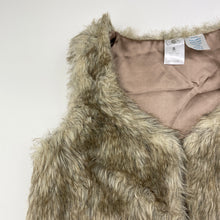 Load image into Gallery viewer, Girls H&amp;T, faux fur vest, 2 hook fastening, GUC, size 6,  