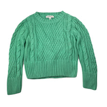 Load image into Gallery viewer, Girls Witchery, green knitted cotton sweater / jumper, GUC, size 6,  