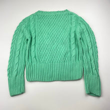 Load image into Gallery viewer, Girls Witchery, green knitted cotton sweater / jumper, GUC, size 6,  