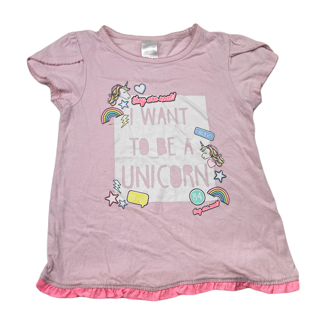 Girls Emerson, cotton pyjama tee / top, unicorn, GUC, size 3,  