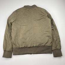 Load image into Gallery viewer, Girls Mango, khaki zip up bomber jacket, EUC, size 8,  