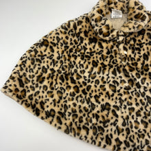 Load image into Gallery viewer, Girls What 2 Wear, leopard print faux fur poncho jacket, EUC, size 4,  