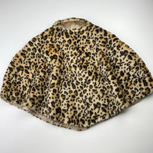 Load image into Gallery viewer, Girls What 2 Wear, leopard print faux fur poncho jacket, EUC, size 4,  