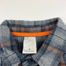 Load image into Gallery viewer, Boys Target, checked flannel cotton long sleeve shirt, EUC, size 4,  