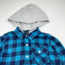 Load image into Gallery viewer, Boys Bad Boy, hooded flannel cotton long sleeve shirt, GUC, size 6,  