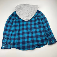 Load image into Gallery viewer, Boys Bad Boy, hooded flannel cotton long sleeve shirt, GUC, size 6,  