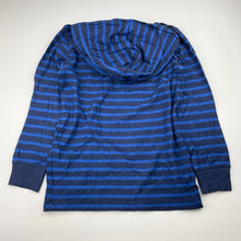 Load image into Gallery viewer, Boys Emerson, striped cotton hooded henley top, NEW, size 6,  