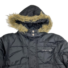 Load image into Gallery viewer, unisex Piping Hot, black hooded jacket / coat, GUC, size 8,  