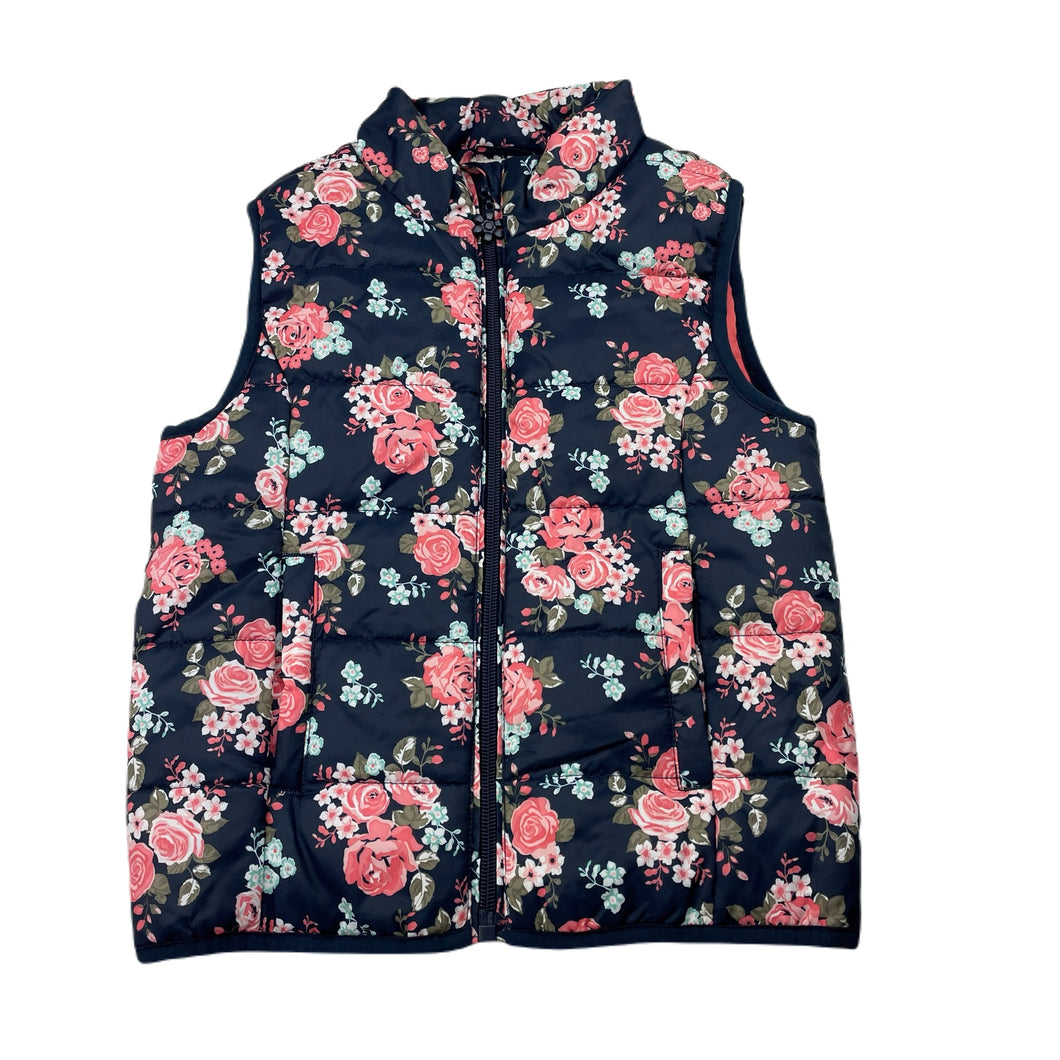 Girls Emerson, floral puffer vest / sleeveless jacket, EUC, size 6,  