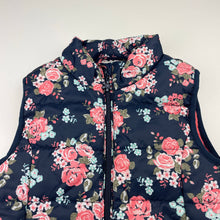 Load image into Gallery viewer, Girls Emerson, floral puffer vest / sleeveless jacket, EUC, size 6,  