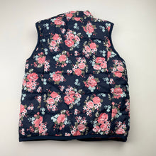 Load image into Gallery viewer, Girls Emerson, floral puffer vest / sleeveless jacket, EUC, size 6,  