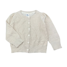 Load image into Gallery viewer, Girls H&amp;T, metallic gold lightweight knit cardigan, EUC, size 2,  