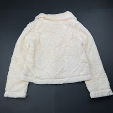 Load image into Gallery viewer, Girls H&amp;T, cotton lined soft feel faux fur jacket, EUC, size 7,  