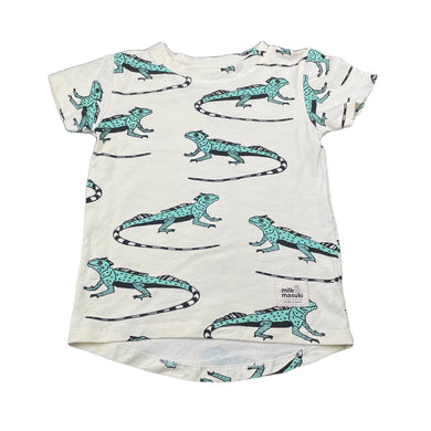 Boys Milk & Masuki, organic cotton blend tee / top, iguanas, FUC, size 3,  