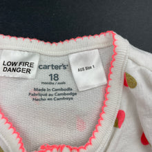 Load image into Gallery viewer, Girls Carters, cotton romper, hearts, GUC, size 1,  