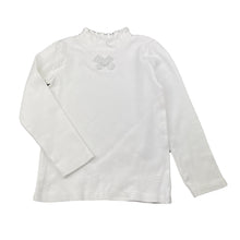 Load image into Gallery viewer, Girls Origami, ribbed stretchy long sleeve top, armpit to armpit: 30cm, shoulder to cuff: 38.5cm, FUC, size 6-8,  