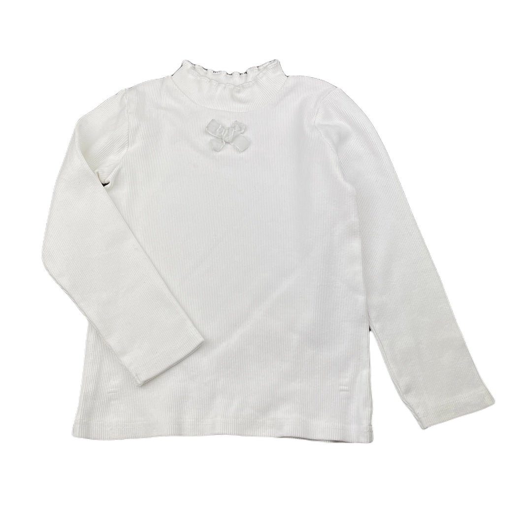 Girls Origami, ribbed stretchy long sleeve top, armpit to armpit: 30cm, shoulder to cuff: 38.5cm, FUC, size 6-8,  