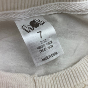 Girls H&T, cream floral lace cropped cardigan / top, EUC, size 7,  
