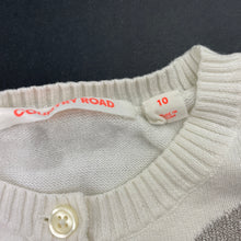 Load image into Gallery viewer, Girls Country Road, knitted cotton cardigan, small mark left sleeve, FUC, size 10,  