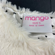 Load image into Gallery viewer, Girls Mango, lined faux fur vest, EUC, size 5,  