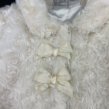 Load image into Gallery viewer, Girls Kids Stuff, cream faux fur jacket, light mark right cuff, FUC, size 6,  
