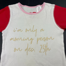 Load image into Gallery viewer, Girls Cotton On, cotton Christmas pyjama top, small mark lower front, FUC, size 7,  