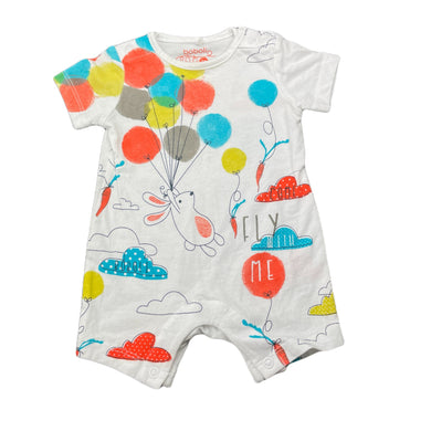 unisex Boboli, lightweight cotton romper, rabbit, EUC, size 000,  