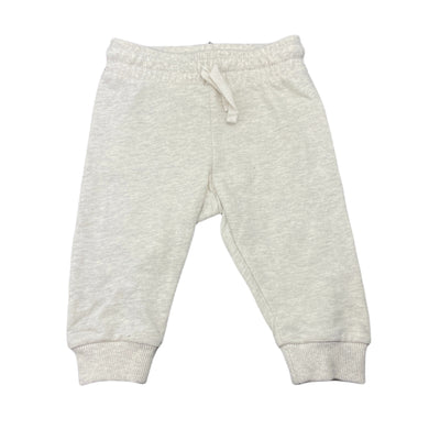 unisex H&M, oatmeal marle cotton pants / bottoms, elasticated, EUC, size 000,  