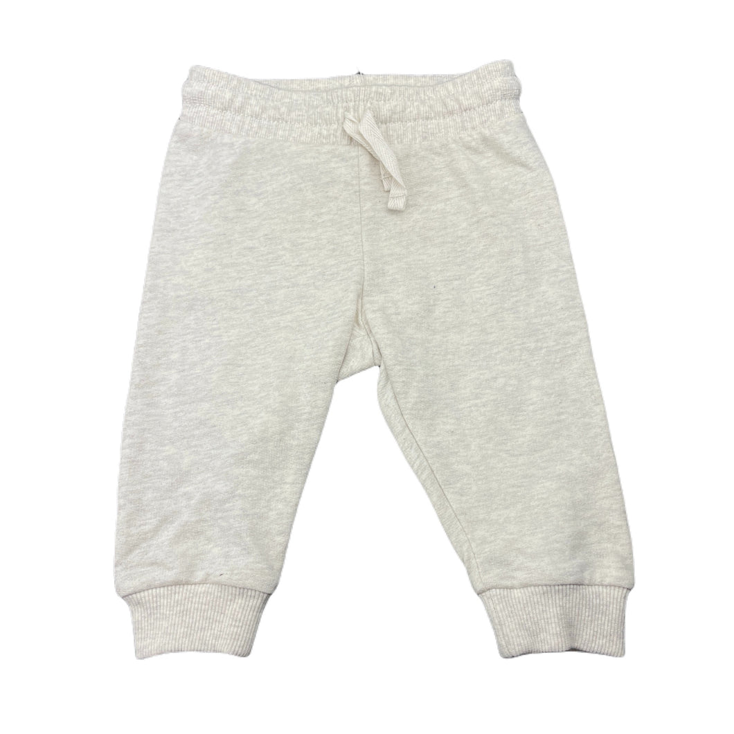 unisex H&M, oatmeal marle cotton pants / bottoms, elasticated, EUC, size 000,  