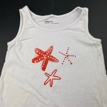 Load image into Gallery viewer, Girls Anko, white cotton singlet / tank top, GUC, size 6,  