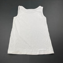 Load image into Gallery viewer, Girls Anko, white cotton singlet / tank top, GUC, size 6,  
