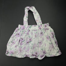 Load image into Gallery viewer, Girls Baby Baby, floral crinkle cotton suspender skirt, elasticated, GUC, size 0,  