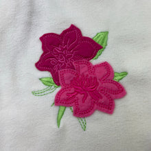 Load image into Gallery viewer, Girls Aurora, cream fleece jacket / coat, flowers, EUC, size 7,  