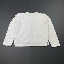 Load image into Gallery viewer, Girls Bardot Junior, metallic silver knit lightweight cardigan, GUC, size 1,  