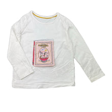 Load image into Gallery viewer, Girls M&amp;S, cotton novelty long sleeve tee / top, cowgirl, FUC, size 2-3,  