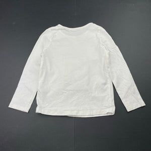 Girls M&S, cotton novelty long sleeve tee / top, cowgirl, FUC, size 2-3,  