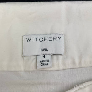 Girls Witchery, stretchy off-shoulder top, mark back left sleeve, FUC, size 4,  