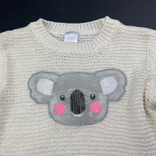 Load image into Gallery viewer, Girls Target, lightweight knit sweater / jumper, sequin koala, GUC, size 2,  