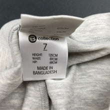 Load image into Gallery viewer, Girls B Collection, grey marle leggings, elasticated, Inside leg: 53cm, EUC, size 7,  