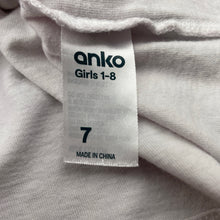 Load image into Gallery viewer, Girls Anko, cotton t-shirt / top, cat, FUC, size 7,  