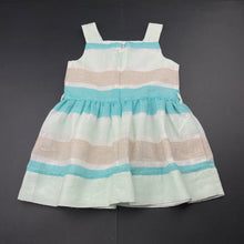 Load image into Gallery viewer, Girls Target, lined striped summer dress, GUC, size 2, L: 44cm