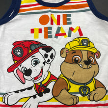 Load image into Gallery viewer, Boys Nick Jnr, Paw Patrol cotton singlet / tank top, EUC, size 3-4,  