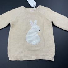 Load image into Gallery viewer, Girls Seed, knitted cotton sweater / jumper, rabbit, NEW, size 2,  