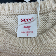 Load image into Gallery viewer, Girls Seed, knitted cotton sweater / jumper, rabbit, NEW, size 2,  