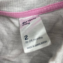Load image into Gallery viewer, Girls Anko, grey marle long sleeve top, cat, FUC, size 2,  