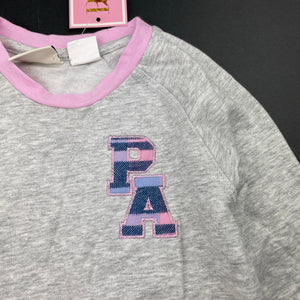Girls Peter Alexander, fleece lined cotton long sleeve pyjama top, NEW, size 2,  