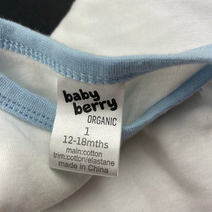 unisex Baby Berry, organic cotton long sleeve top, GUC, size 1,  
