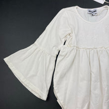 Load image into Gallery viewer, Girls Mii Love Mu, embroidered bell sleeve top, *small mark left waist*, FUC, size 4,  