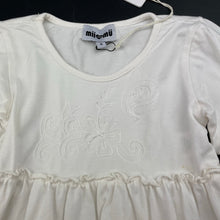 Load image into Gallery viewer, Girls Mii Love Mu, embroidered bell sleeve top, *small mark left waist*, FUC, size 4,  