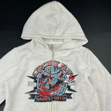Load image into Gallery viewer, Boys H&amp;T, white fleece lined zip hoodie sweater, EUC, size 6,  
